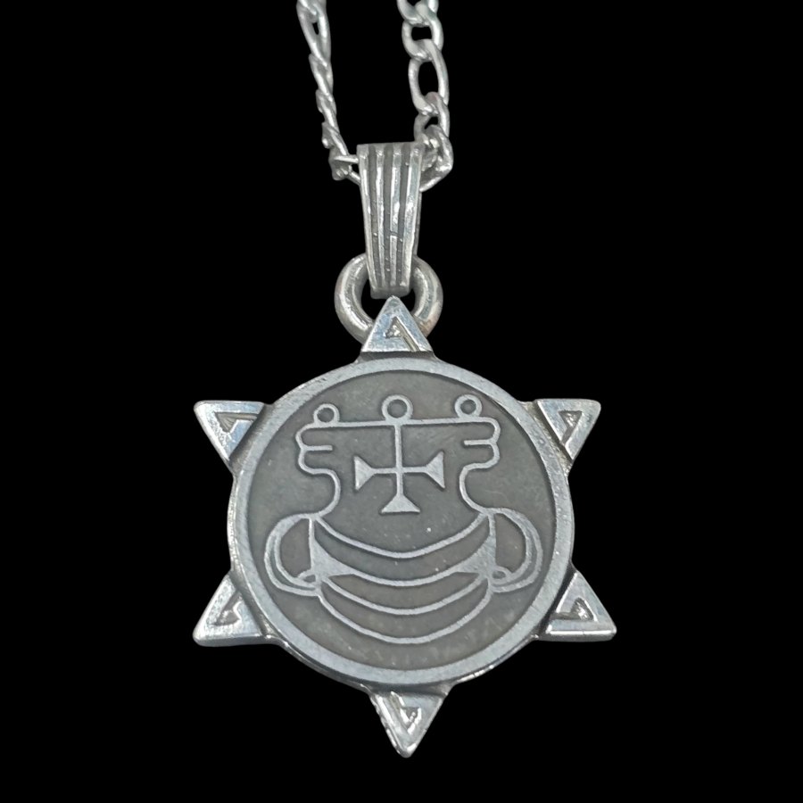 Dije Demonio 02 DUQUE AGARES y Sello secreto Salomón 72 Demonios Clave menor de Salomón Goetia En Plata 3 x 2,5 cm 12 Gr Art 1861 - Imagen 3