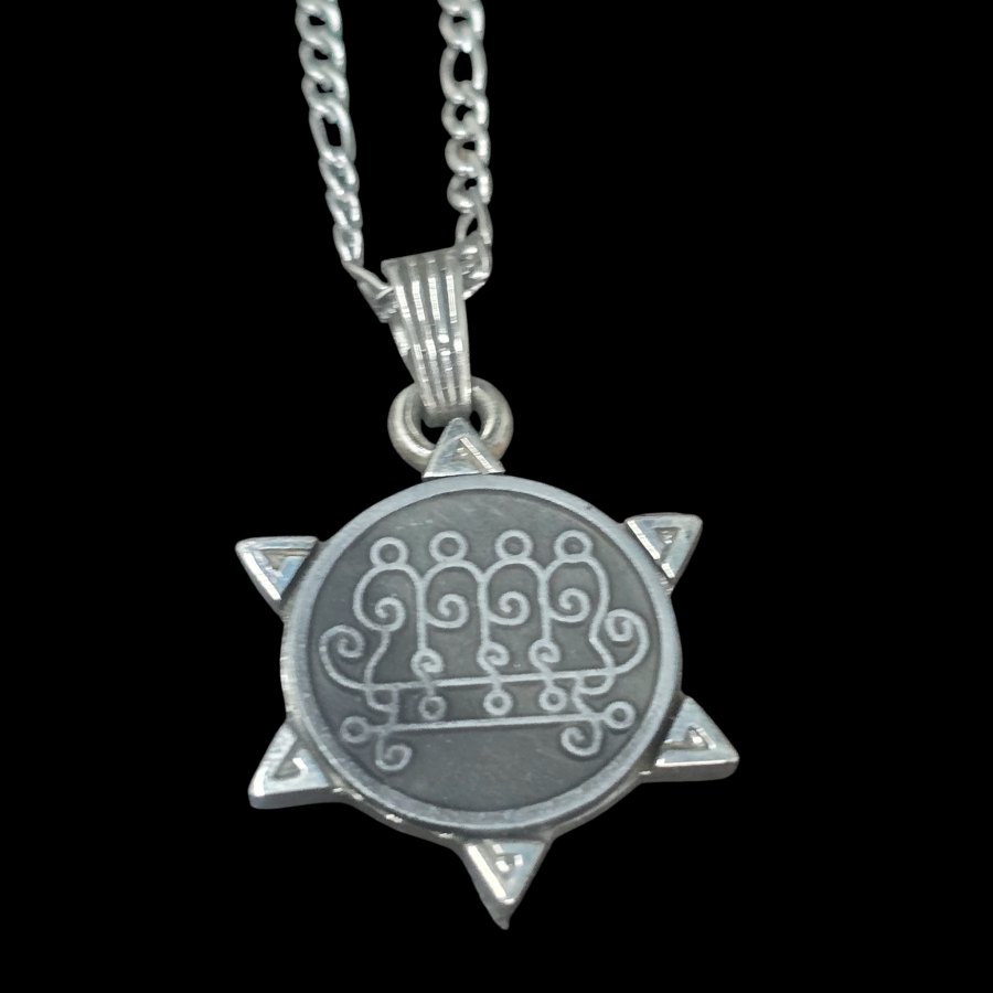 Dije Demonio 09 REY PAIMON y Sello secreto Salomón 72 Demonios Clave menor de Salomón Goetia En Plata 3 x 2,5 cm 12 Gr Art 1868 - Imagen 3