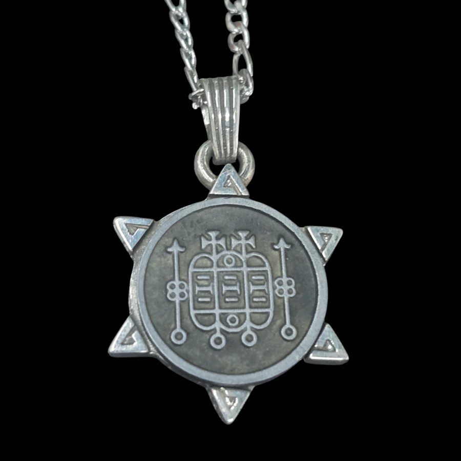 Dije Demonio 30 MARQUES FORNEUS y Sello secreto Salomón 72 Demonios Clave menor de Salomón Goetia En Plata 3 x 2,5 cm 12 Gr Art 1889 - Imagen 3