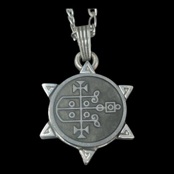 Dije Demonio 33 PRINCIPE PRESIDENTE GAAP y Sello secreto Salomón 72 Demonios Clave menor de Salomón Goetia En Plata 3 x 2,5 cm 12 Gr Art 1892