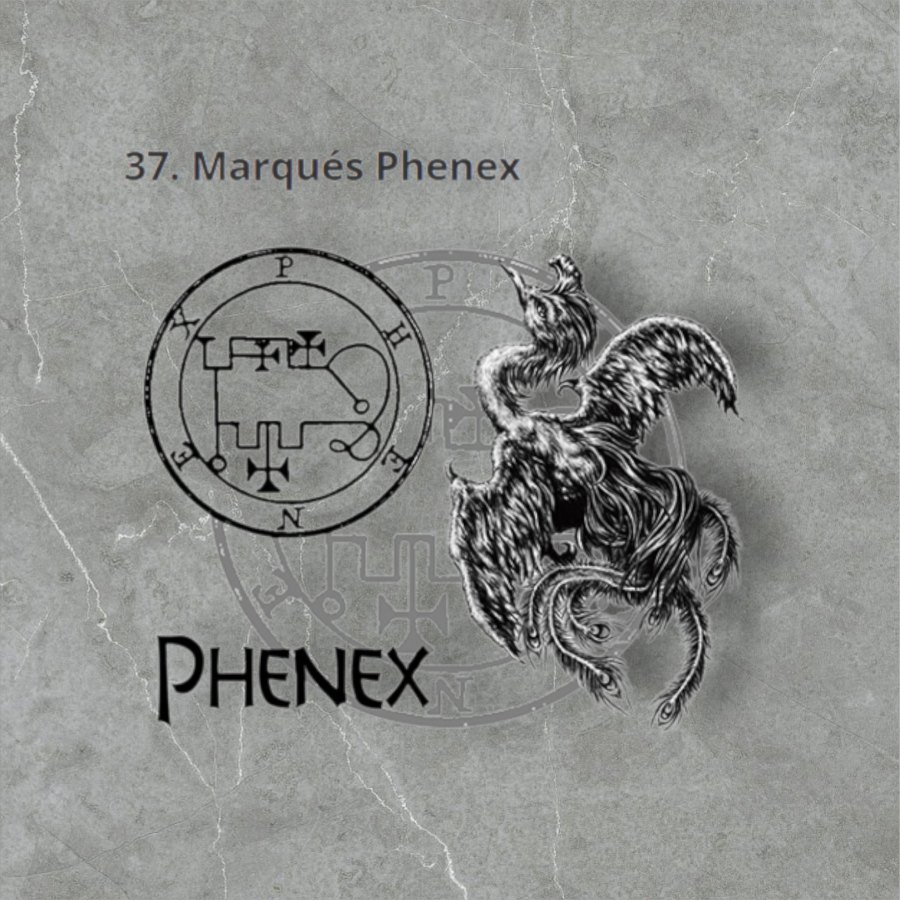 Dije Demonio 37 MARQUES PHENEX y Sello secreto Salomón 72 Demonios Clave menor de Salomón Goetia En Plata 3 x 2,5 cm 12 Gr Art 1896 - Imagen 4