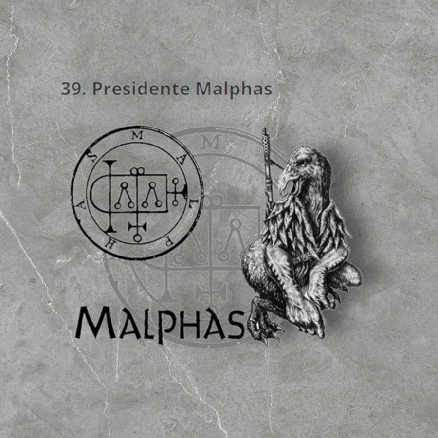 Dije Demonio 39 PRESIDENTE MALPHAS y Sello secreto Salomón 72 Demonios Clave menor de Salomón Goetia En Plata 3 x 2,5 cm 12 Gr Art 1898 - Imagen 4
