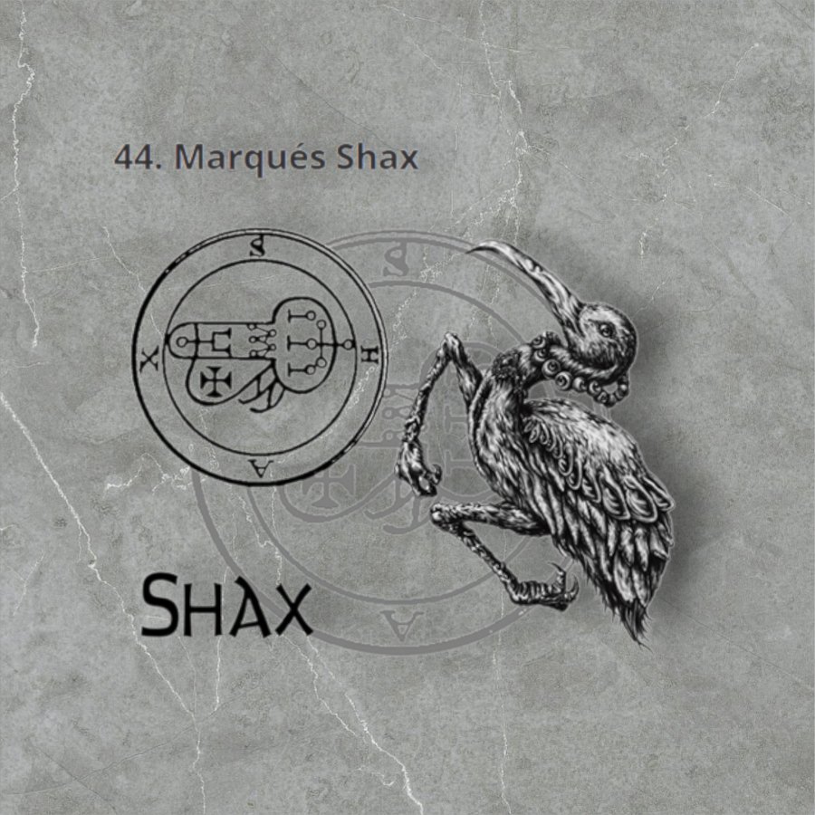 Dije Demonio 44 MARQUES SHAX y Sello secreto Salomón 72 Demonios Clave menor de Salomón Goetia En Plata 3 x 2,5 cm 12 Gr Art 1903 - Imagen 5