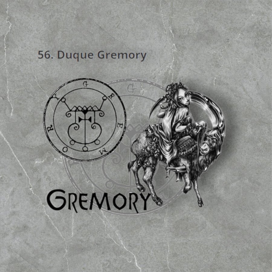 Dije Demonio 56 DUQUE GREMORY y Sello secreto Salomón 72 Demonios Clave menor de Salomón Goetia En Plata 3 x 2,5 cm 12 Gr Art 1915 - Imagen 5