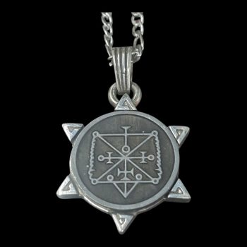 Dije Demonio 57 PRESIDENTE OSE y Sello secreto Salomón 72 Demonios Clave menor de Salomón Goetia En Plata 3 x 2,5 cm 12 Gr Art 1916