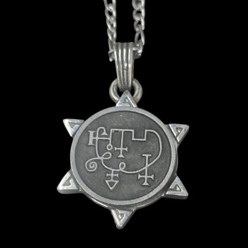 Dije Demonio 65 MARQUES ANDREALPHUS y Sello secreto Salomón 72 Demonios Clave menor de Salomón Goetia En Plata 3 x 2,5 cm 12 Gr Art 1924