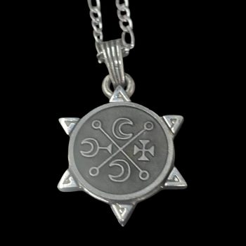 Dije Demonio 69 MARQUES DECARABIA y Sello secreto Salomón 72 Demonios Clave menor de Salomón Goetia En Plata 3 x 2,5 cm 12 Gr Art 1928