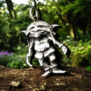 Dije Duende De La Suerte En Plata 3 X 1,5 Cm 6,3 Gr Protección del hogar y abundancia Art 1043