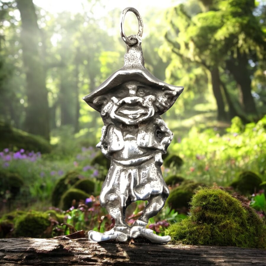 Dije Duende De La Suerte En Plata 3 X 1,5 Cm 6 Gr Protección del hogar y abundancia Art 1046