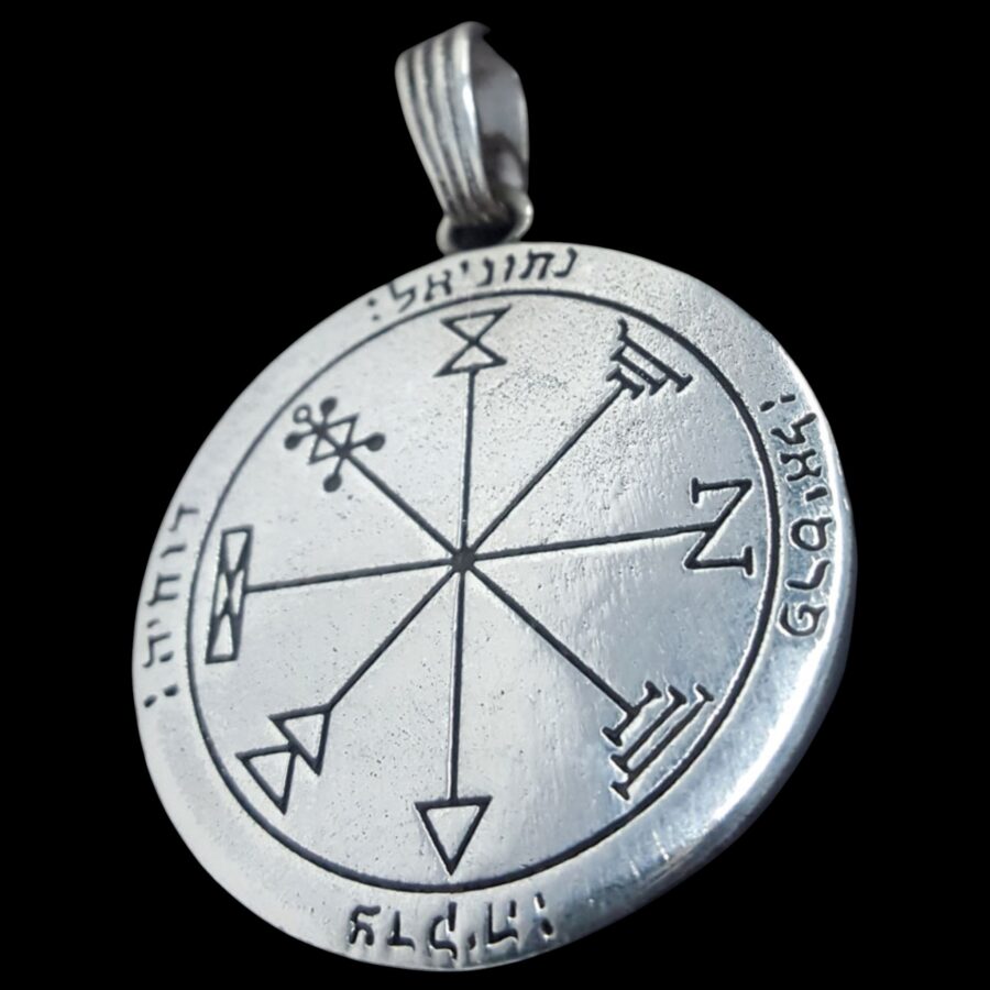 Dije Salomón Segundo y primer Pentaculo consagrado a Júpiter en Plata 4 Cm 17 Gr 44 Sellos de Salomón Art 119 - Imagen 6