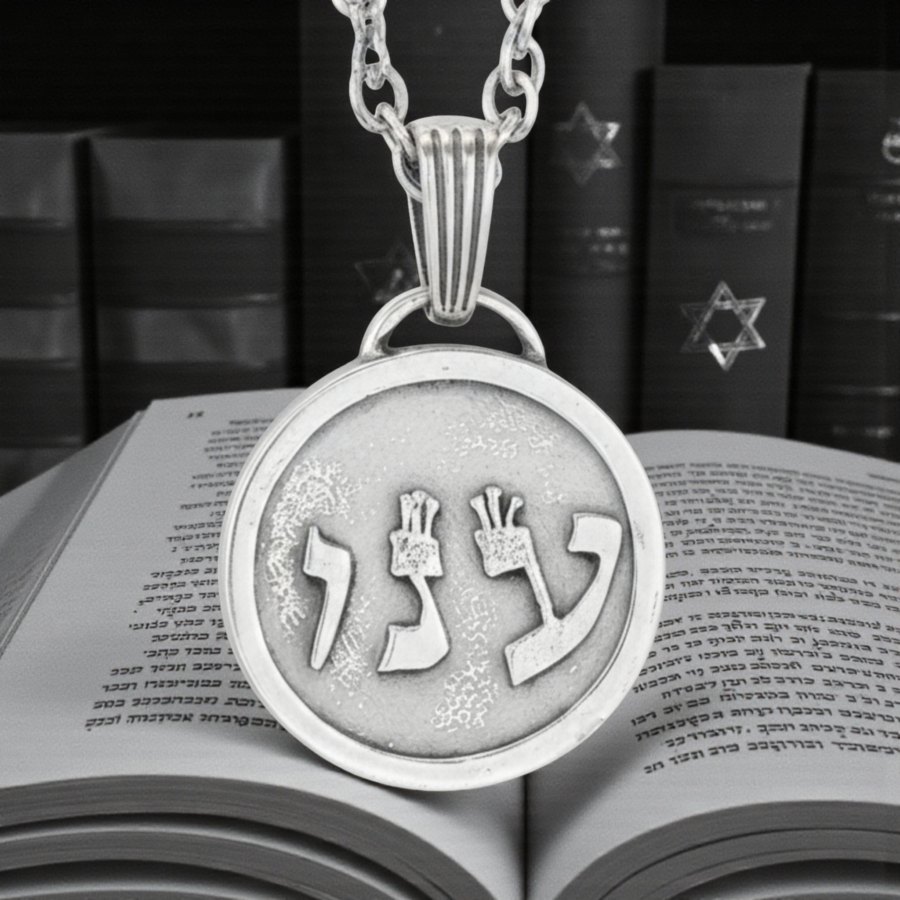 Dije Kabbalah CONECTAR CON LAS VIRTUDES Vav Num Ain Nombre de Dios 63 ANAHUEL 2,5 Cm 9 Gr Art 1935