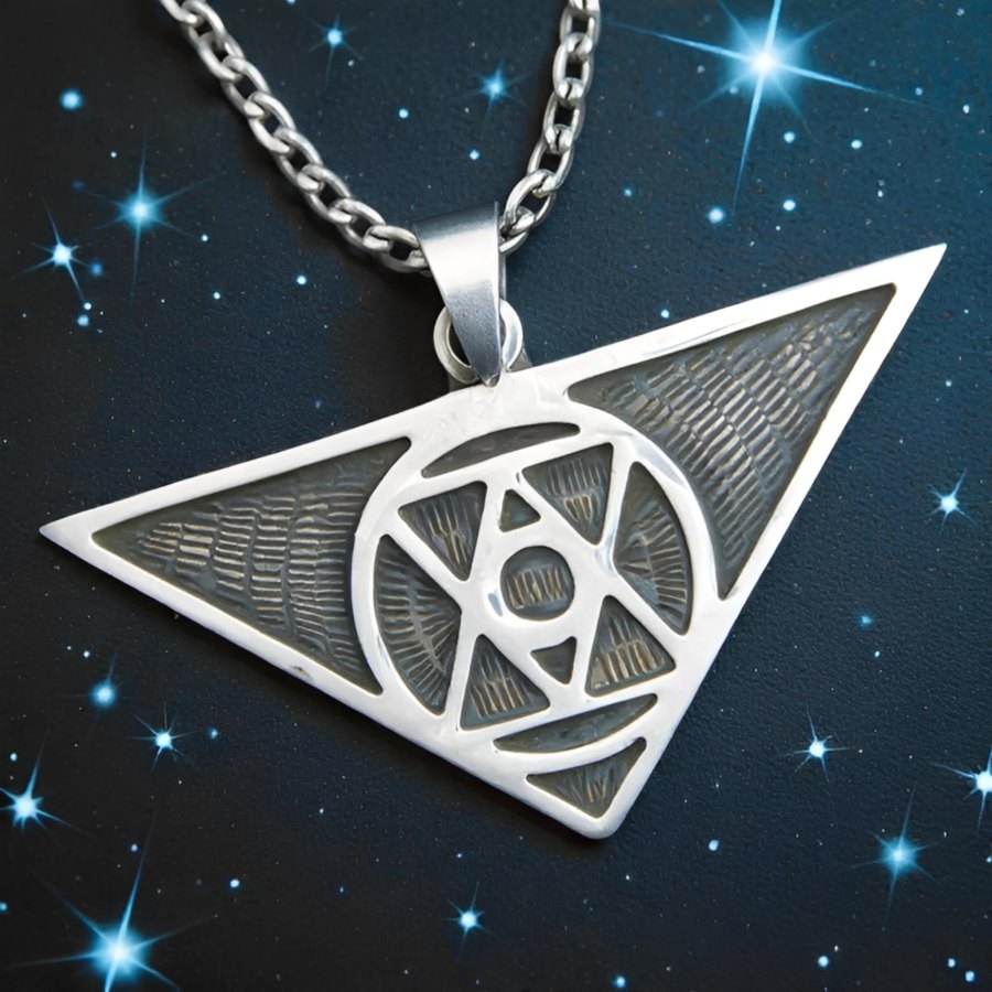 Dije Simbolo Pleyadiano Mensaje Celestial En Plata Art 1949