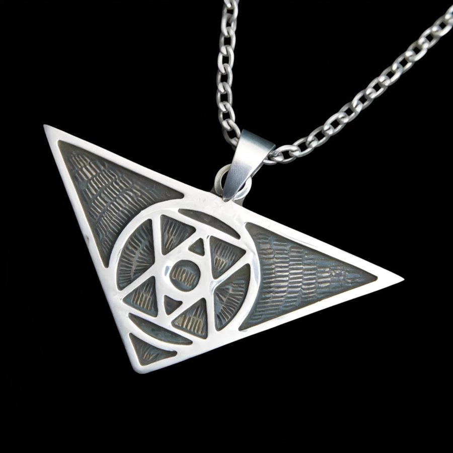 Dije Simbolo Pleyadiano Mensaje Celestial En Plata Art 1949 - Imagen 3