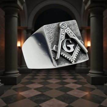 Anillo Masonico Grado Maestro Plata Masoneria 1,5 Cm Art 56