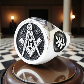 Anillo Masonico Compas Escuadra Acacia Plata 12 Gr Art 60