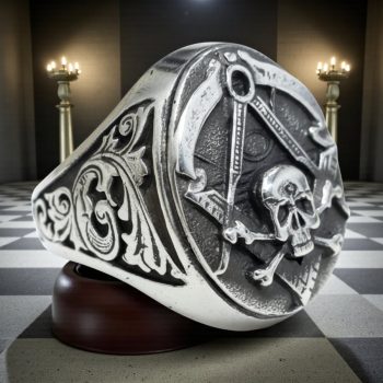 Anillo Masonico Plata Virtus Junxit Mors Non Separabit con Encamisado Art 62