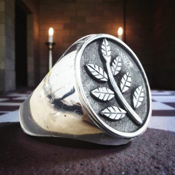 Anillo Masonico Plata Con Acacia 1,6 X 1,2 Peso 9 Gr Art 64