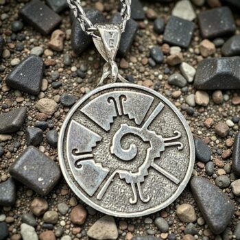 Dije Simbolo Maya Hunab Ku En Plata 2,5 Cm 5,5 Gr Art 770