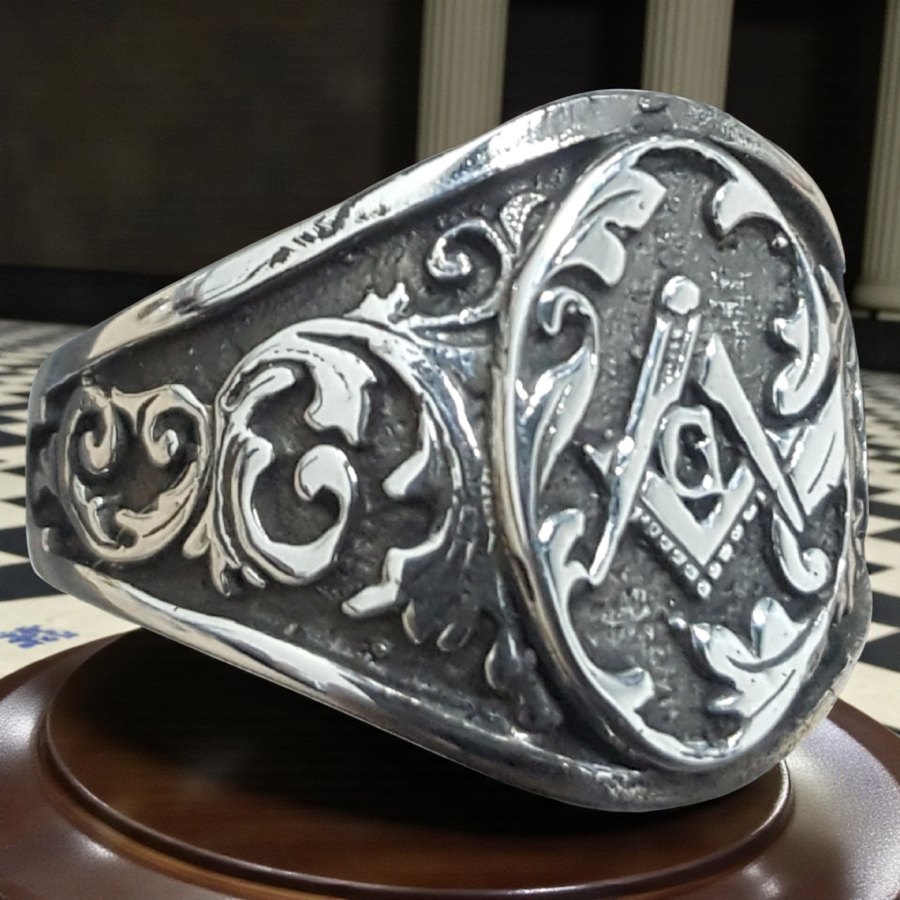 Anillo Masonico Pequeño Ideal Mujeres 1,2 X 0,7 Cm Art 79 - Imagen 5