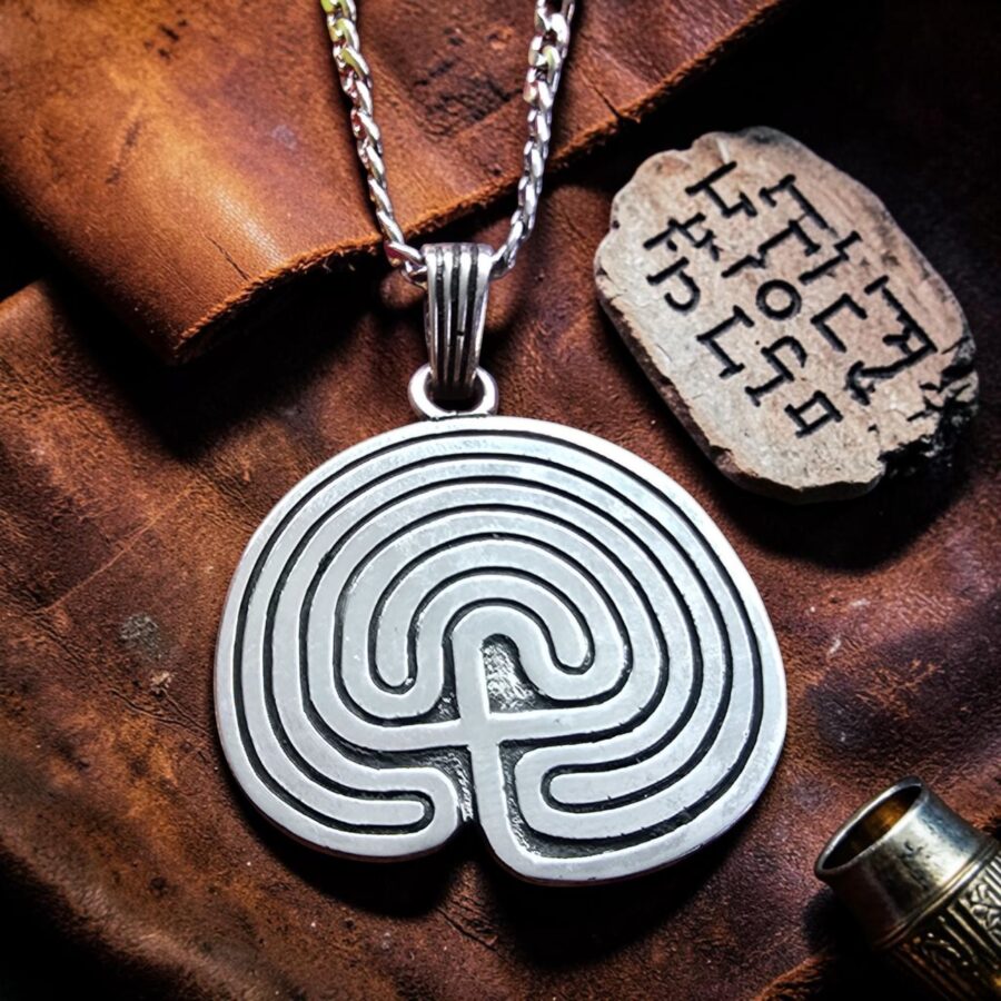Dije Laberinto Celta en Plata 925 Amuleto de Viaje Espiritual y Sabiduria Interior Ciclos Naturales Joyeria Mistica Handmade