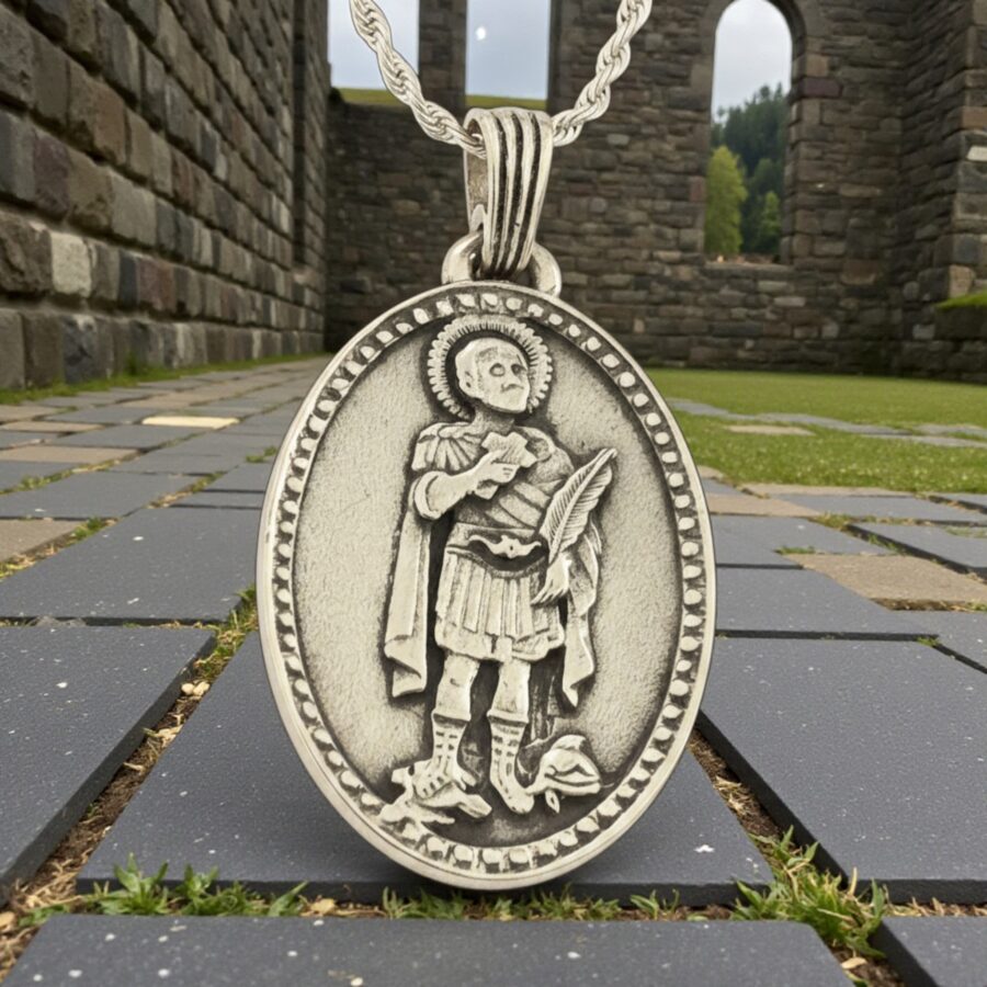Medalla San Expedito en Plata 925 (4,5 x 2,5 cm – 10 gr) Talismán de Victoria y Protección en Causas Urgentes