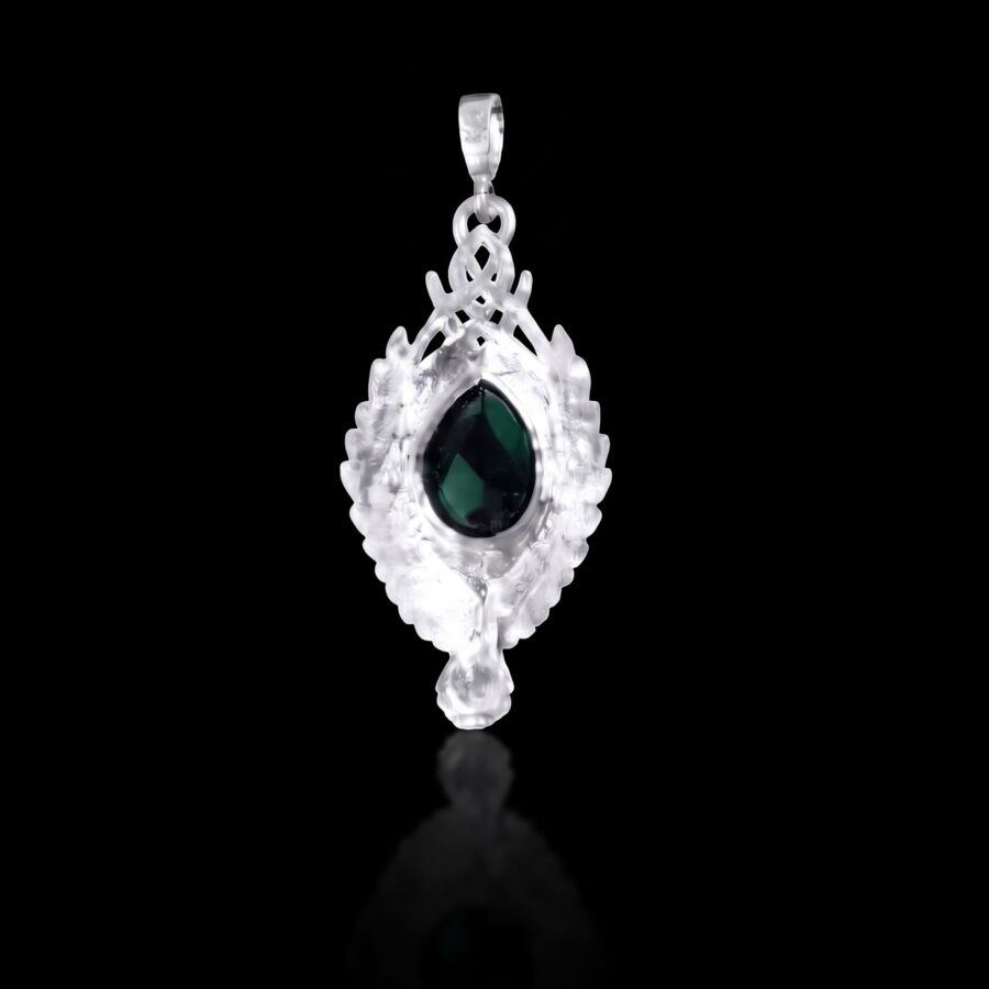 Dije Elessar Piedra de Elfo Plata 925 (6,5 x 3 cm – 15 gr) Talismán de Renovación y Esperanza - Imagen 4