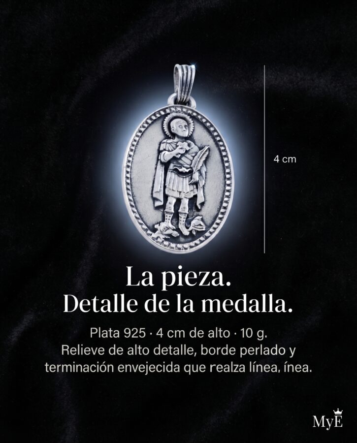 Medalla San Expedito en Plata 925 (4,5 x 2,5 cm – 10 gr) Talismán de Victoria y Protección en Causas Urgentes - Imagen 10