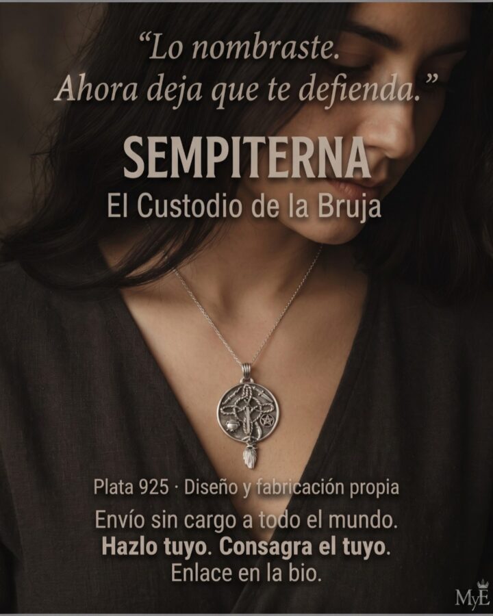 Dije Nudo de Bruja Sempiterna con pisada y escalera de bruja en Plata 925 (6 x 3 cm – 14 gr) Talismán de Protección y Poder - Imagen 11